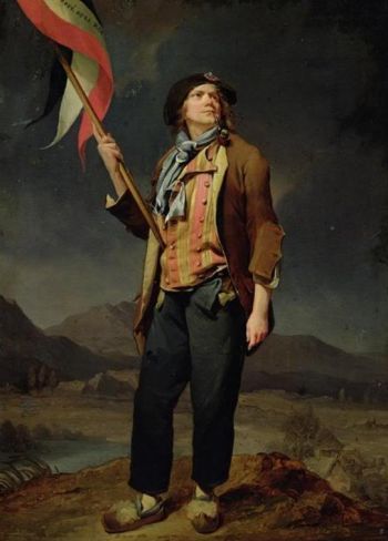 L.L. Boilly, De zanger Chenard als sansculotte (1792)