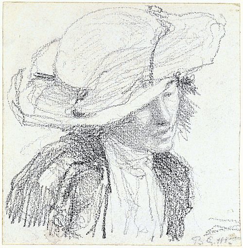 Bramine Hubrecht (1855-1913), Dame met een hoed. Coll. Rijksmuseum 