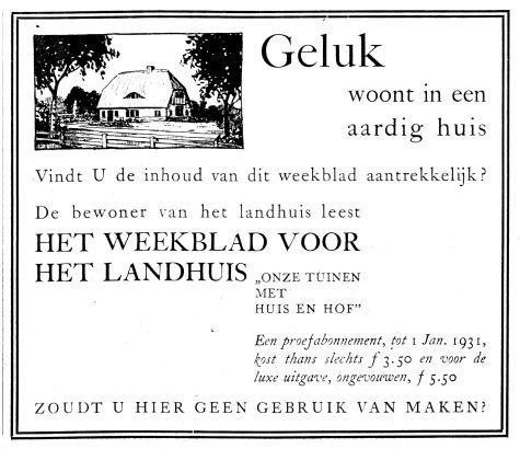 Tijdschriftadvertentie,1930.