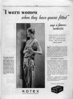 Lee Miller in een Kotex-advertentie, maart 1929