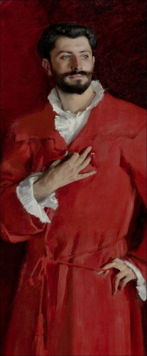John Singer Sargent, Dr. Samuel-Jean Pozzi, 1881 (detail). Los Angeles, Hammer Museum.