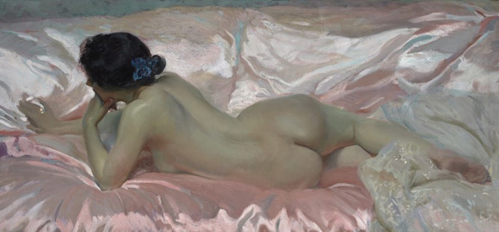 Joaquín Sorolla, Vrouwelijk naakt (1902), uitsnede. Privécollectie Spanje.