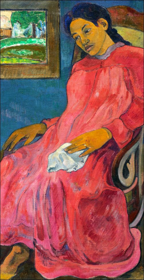 Paul Gauguin, 'Melancholie' (detail). Nelson-Atkins-museum, Kansas City, Miss., VS