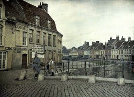 Bergues, Frankrijk in WOI (autochrome Lumière)
