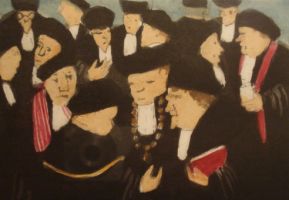 Wies Belinfante, De bloem der natie, ets (detail)