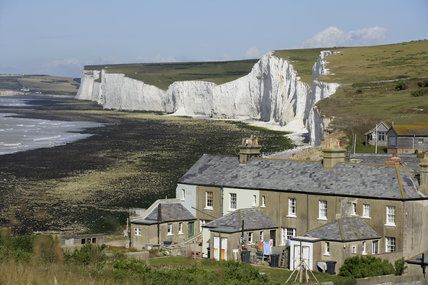 Kustwachtershuizen bij Birling Gap