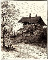 Tekening van Chalet GM door W.J.H. ('Pim') Mulier