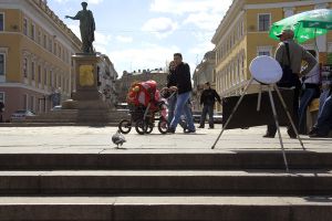 Op de 'Potemkin-trap', Odessa