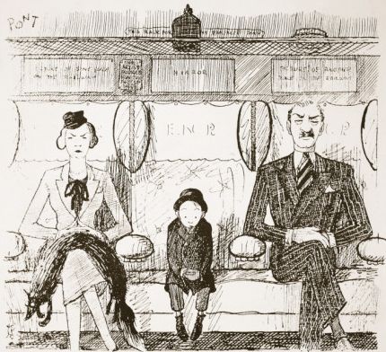 The British character: the ability to be ruthless'. Cartoon van Pont in Punch (1938)