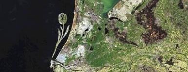 Tulpvormig eiland voor de kust