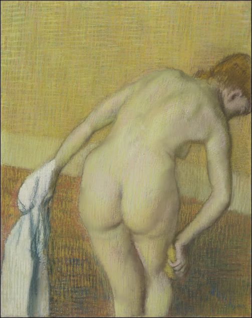 Edgar Degas, Badende vrouw (c. 1886). Pastelkrijt, 72x57 cm. Foto Van Goghmuseum, Amsterdam