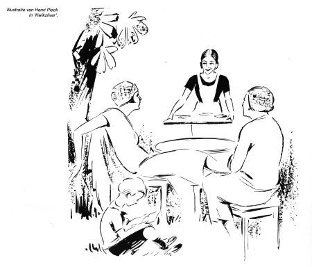 Henri Pieck, illustratie voor Kwikzilver (1926)